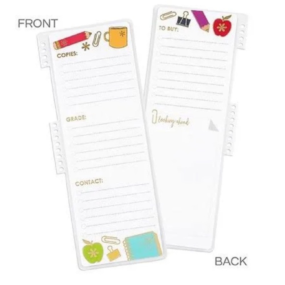 NWT Erin Condren Snap In Teacher theme Planner Dashboard